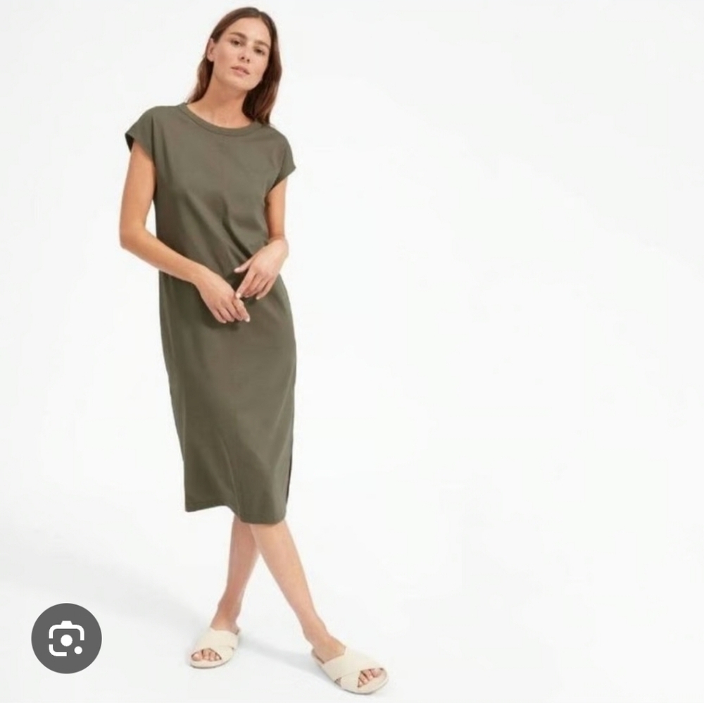 Everlane Dark Taupe Midi Dress Large